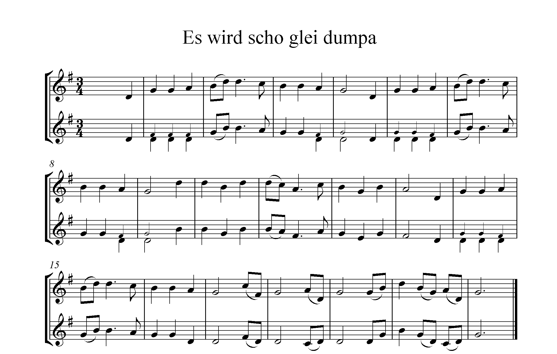 Es wird scho glei dumpa Es wird scho glei dumpa